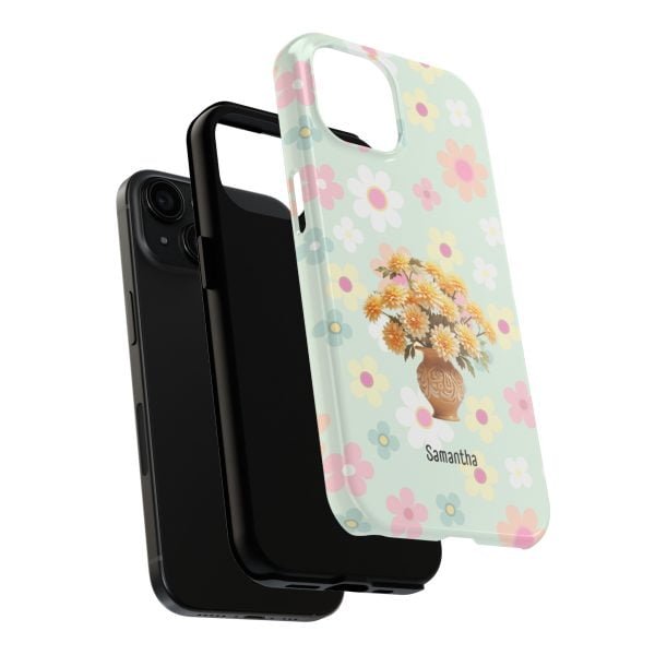 Birth Flower iPhone Cases | Nov Birth Flower: Chrysanthemum | Name Customization - Image 89