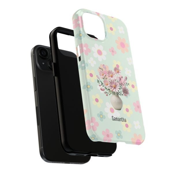Birth Flower iPhone Cases | Oct Birth Flower: Cosmos | Name Customization - Image 94