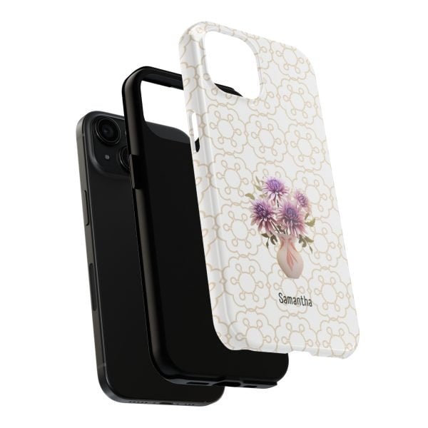 Birth Flower iPhone Cases | Sep Birth Flower: Aster | Name Customization - Image 89