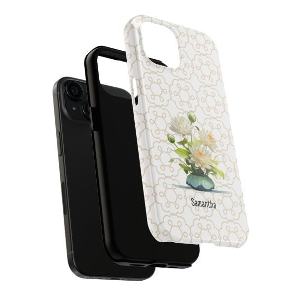 Birth Flower iPhone Cases | July Birth Flower: Water Lily | Name Customization - Image 5
