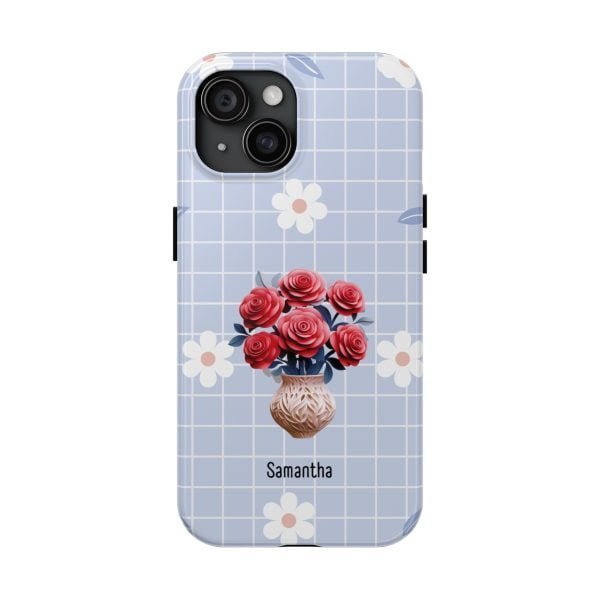 Birth Flower iPhone Cases | June Birth Flower: Rose | Name Customization - Image 91