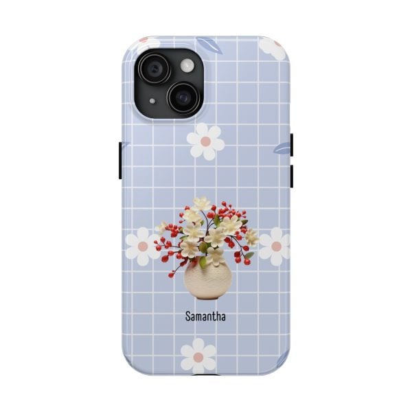 Birth Flower iPhone Cases | May Birth Flower: Hawthorn | Name Customization - Image 86