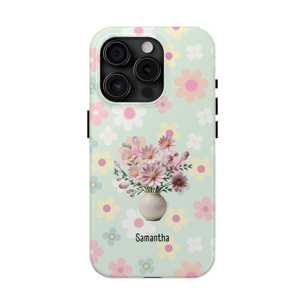 Birth Flower iPhone Cases | Oct Birth Flower: Cosmos | Name Customization - Image 96
