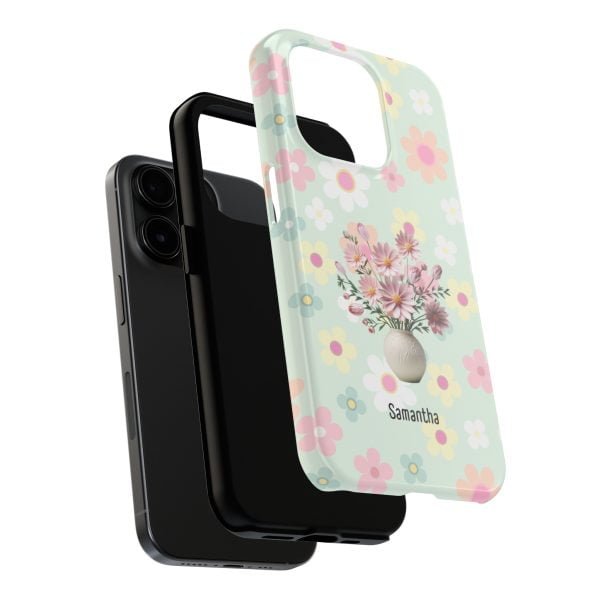 Birth Flower iPhone Cases | Oct Birth Flower: Cosmos | Name Customization - Image 99