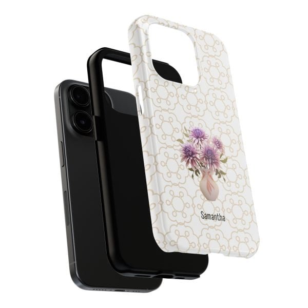 Birth Flower iPhone Cases | Sep Birth Flower: Aster | Name Customization - Image 94