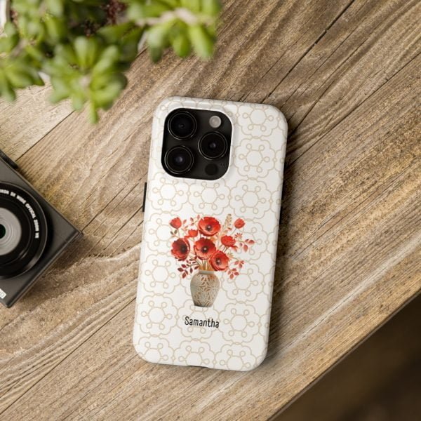 Birth Flower iPhone Cases | Aug Birth Flower: Poppy | Name Customization - Image 95