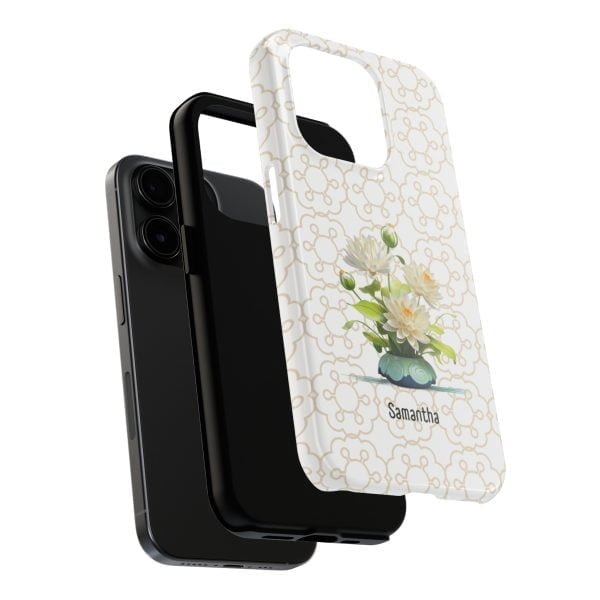 Birth Flower iPhone Cases | July Birth Flower: Water Lily | Name Customization - Image 94