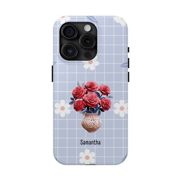 Birth Flower iPhone Cases | June Birth Flower: Rose | Name Customization - Image 96