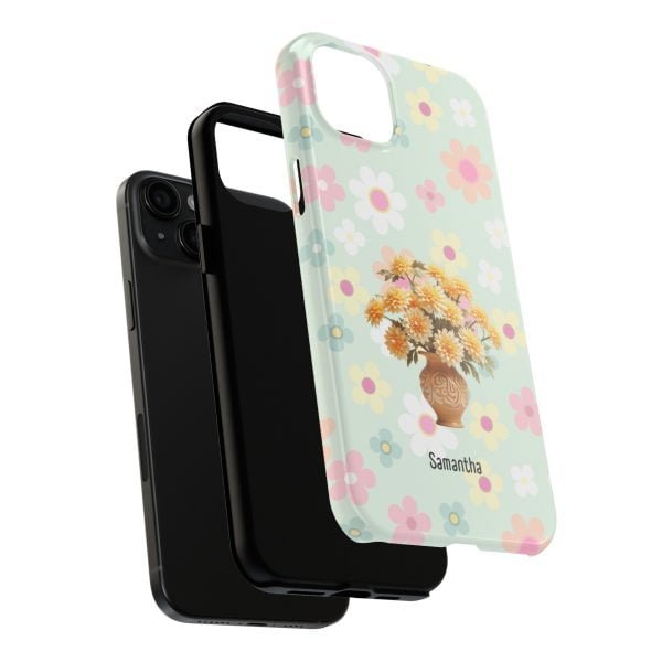 Birth Flower iPhone Cases | Nov Birth Flower: Chrysanthemum | Name Customization - Image 99