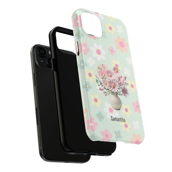 Birth Flower iPhone Cases | Oct Birth Flower: Cosmos | Name Customization - Image 104