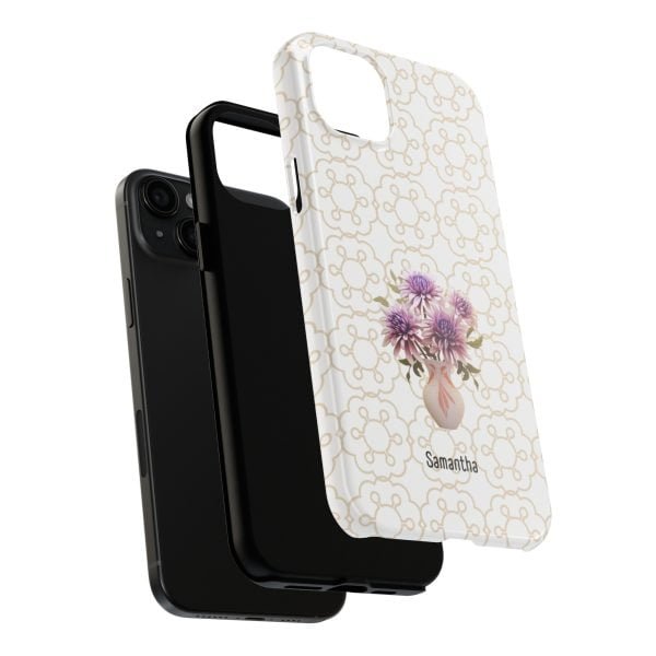 Birth Flower iPhone Cases | Sep Birth Flower: Aster | Name Customization - Image 99