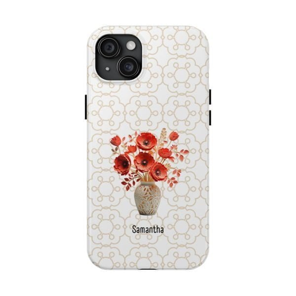 Birth Flower iPhone Cases | Aug Birth Flower: Poppy | Name Customization - Image 96