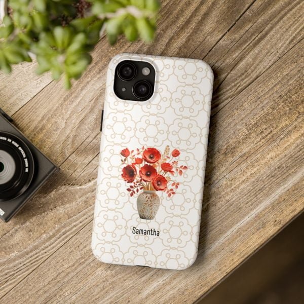 Birth Flower iPhone Cases | Aug Birth Flower: Poppy | Name Customization - Image 100