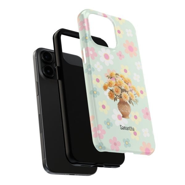 Birth Flower iPhone Cases | Nov Birth Flower: Chrysanthemum | Name Customization - Image 104