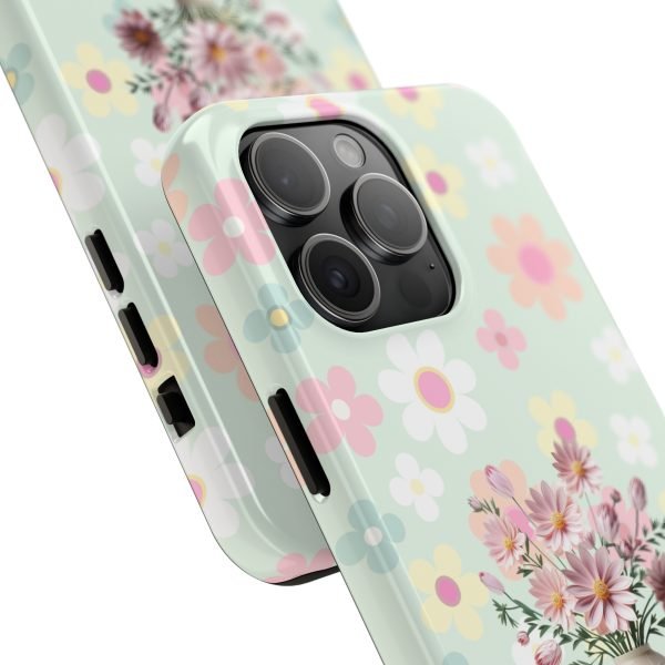Birth Flower iPhone Cases | Oct Birth Flower: Cosmos | Name Customization - Image 3
