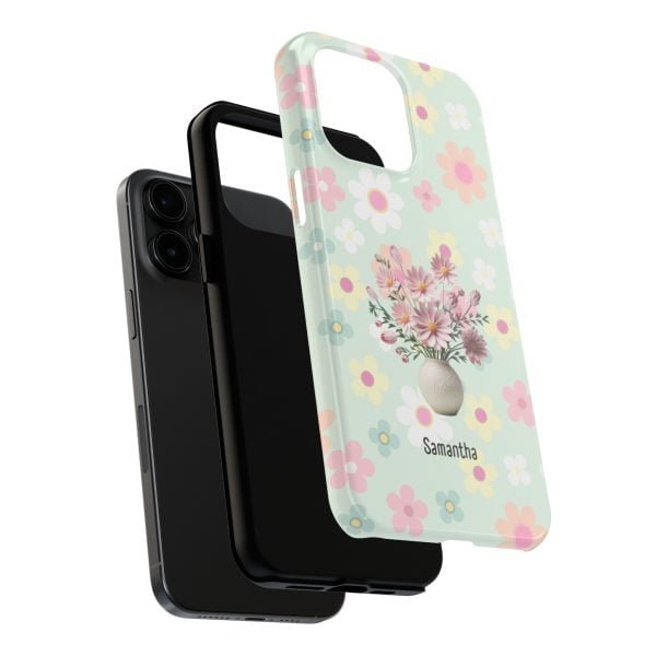Birth Flower iPhone Cases | Oct Birth Flower: Cosmos | Name Customization - Image 5
