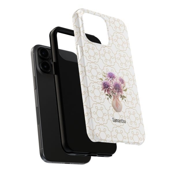 Birth Flower iPhone Cases | Sep Birth Flower: Aster | Name Customization - Image 104