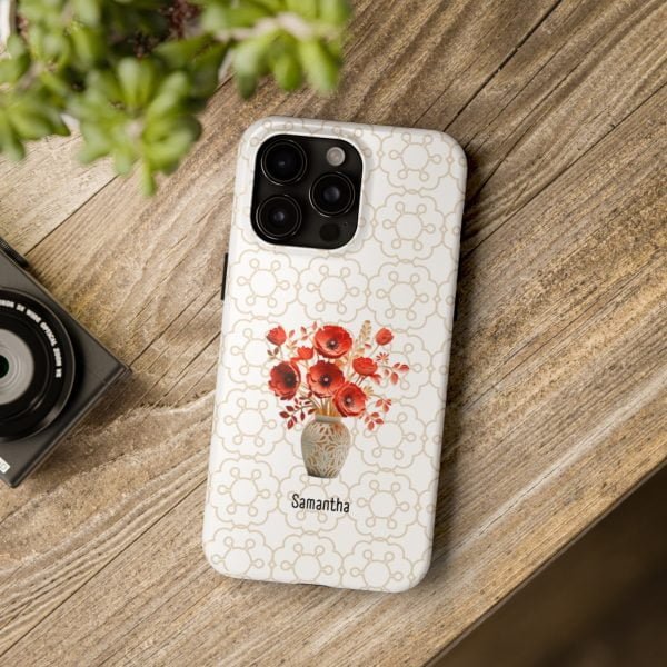 Birth Flower iPhone Cases | Aug Birth Flower: Poppy | Name Customization - Image 105