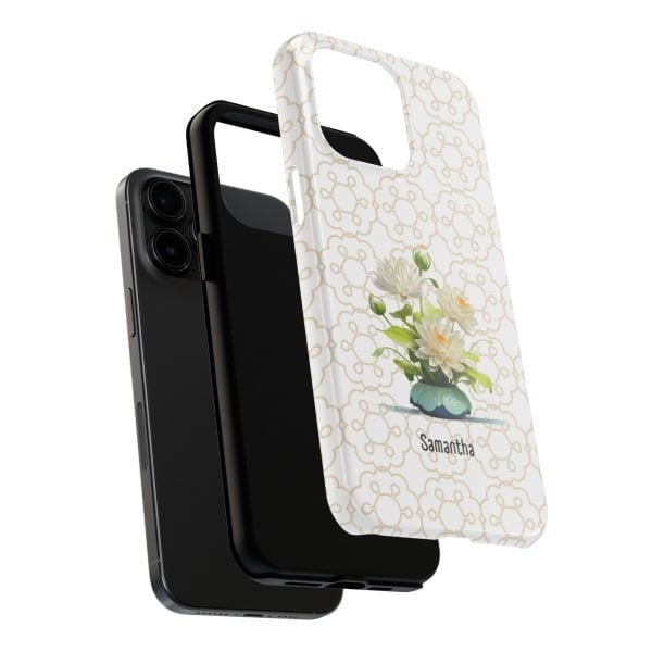 Birth Flower iPhone Cases | July Birth Flower: Water Lily | Name Customization - Image 104