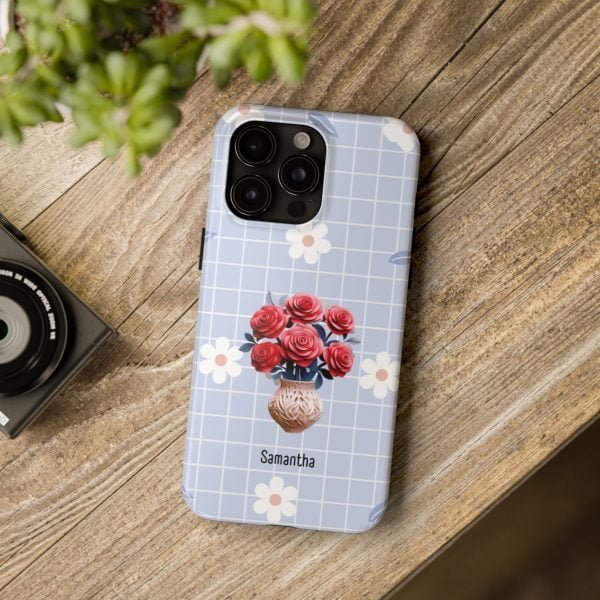 Birth Flower iPhone Cases | June Birth Flower: Rose | Name Customization