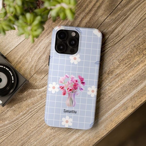 Birth Flower iPhone Cases | April Birth Flower: Sweet Pea | Name Customization - Image 105