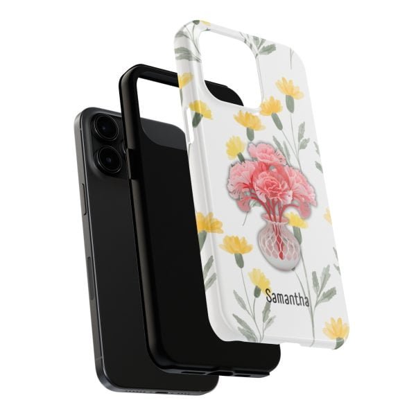 Birth Flower iPhone Cases | January Birth Flower: Carnation | Name Customization - Image 104
