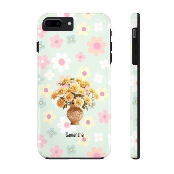 Birth Flower iPhone Cases | Nov Birth Flower: Chrysanthemum | Name Customization - Image 7