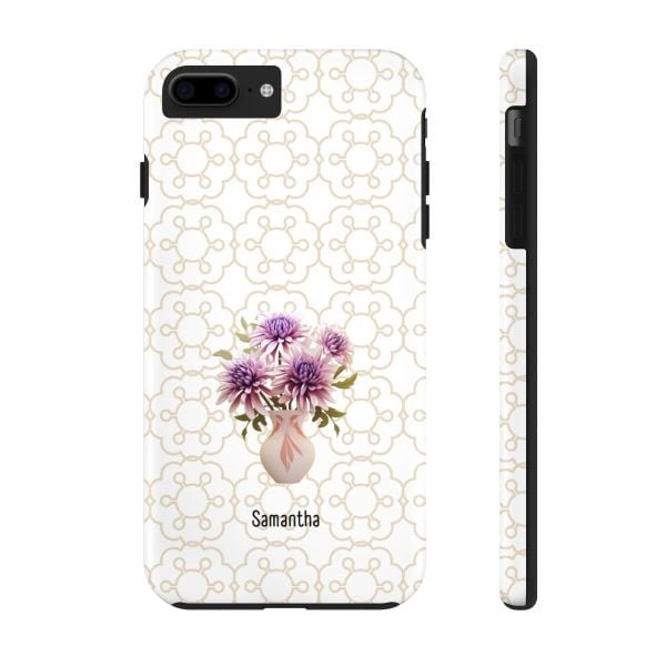 Birth Flower iPhone Cases | Sep Birth Flower: Aster | Name Customization - Image 7
