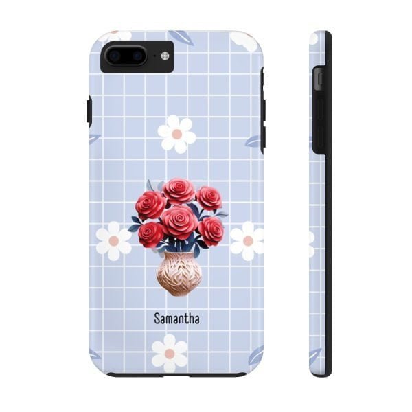 Birth Flower iPhone Cases | June Birth Flower: Rose | Name Customization - Image 6