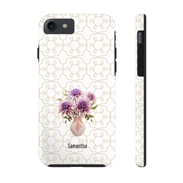 Birth Flower iPhone Cases | Sep Birth Flower: Aster | Name Customization - Image 8