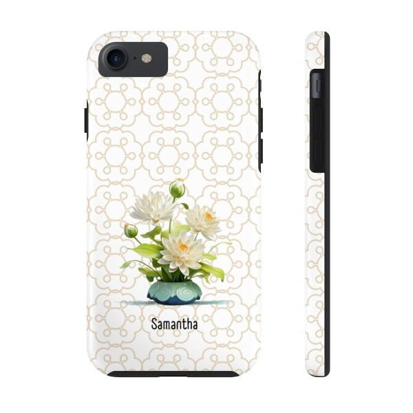 Birth Flower iPhone Cases | July Birth Flower: Water Lily | Name Customization - Image 7