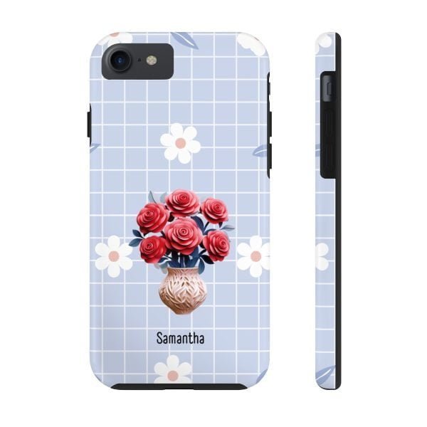 Birth Flower iPhone Cases | June Birth Flower: Rose | Name Customization - Image 7