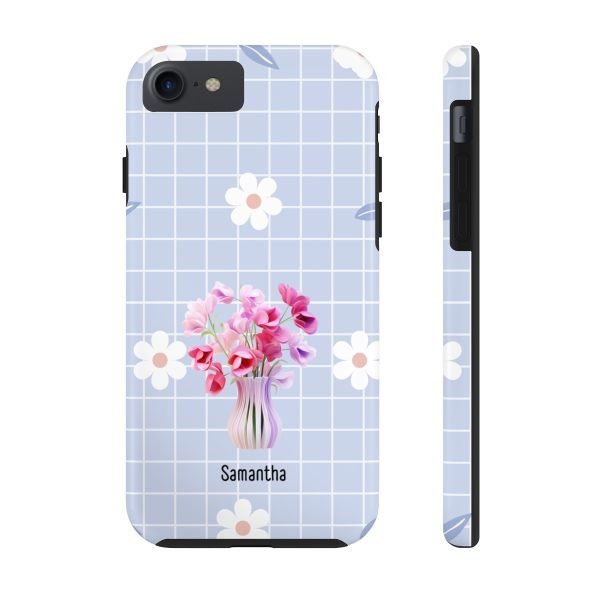 Birth Flower iPhone Cases | April Birth Flower: Sweet Pea | Name Customization - Image 4