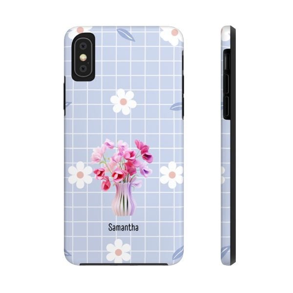 Birth Flower iPhone Cases | April Birth Flower: Sweet Pea | Name Customization - Image 5