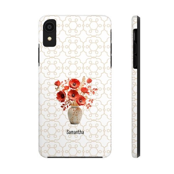 Birth Flower iPhone Cases | Aug Birth Flower: Poppy | Name Customization - Image 8