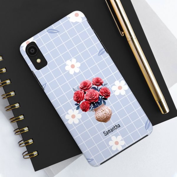 Birth Flower iPhone Cases | June Birth Flower: Rose | Name Customization - Image 12