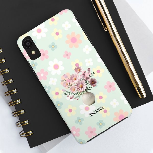 Birth Flower iPhone Cases | Oct Birth Flower: Cosmos | Name Customization - Image 12