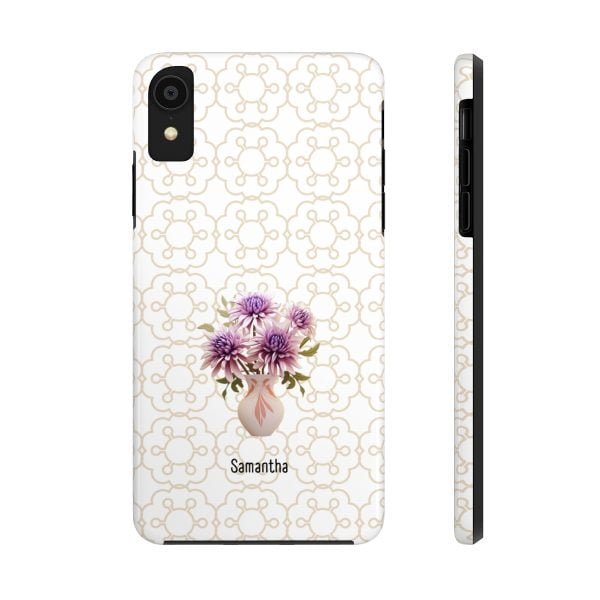 Birth Flower iPhone Cases | Sep Birth Flower: Aster | Name Customization - Image 12