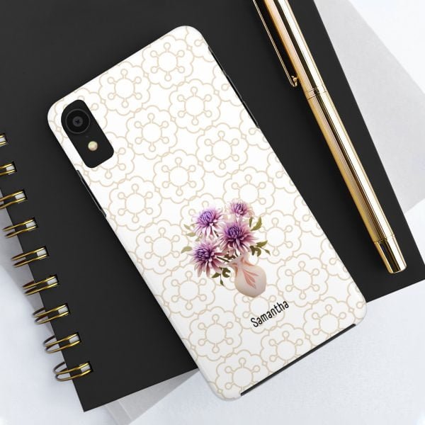 Birth Flower iPhone Cases | Sep Birth Flower: Aster | Name Customization - Image 13