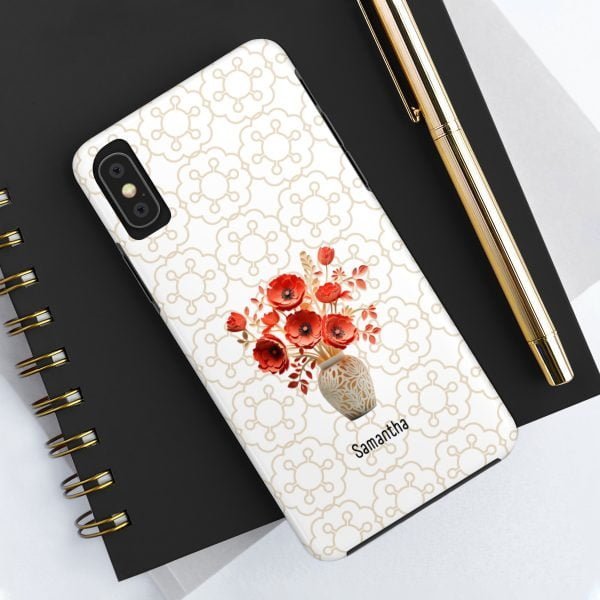 Birth Flower iPhone Cases | Aug Birth Flower: Poppy | Name Customization - Image 11