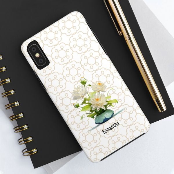 Birth Flower iPhone Cases | July Birth Flower: Water Lily | Name Customization - Image 14
