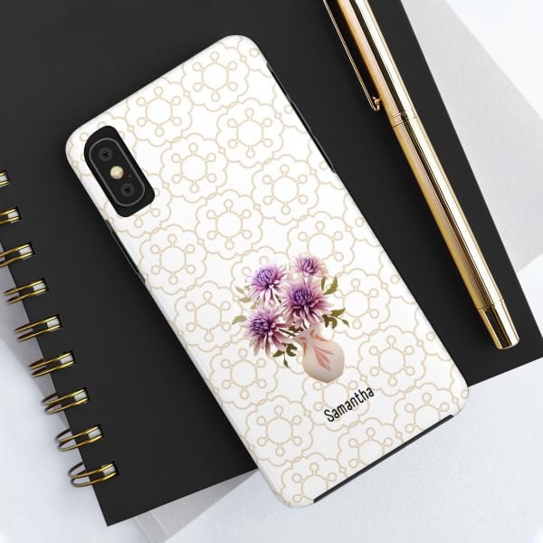 Birth Flower iPhone Cases | Sep Birth Flower: Aster | Name Customization - Image 15