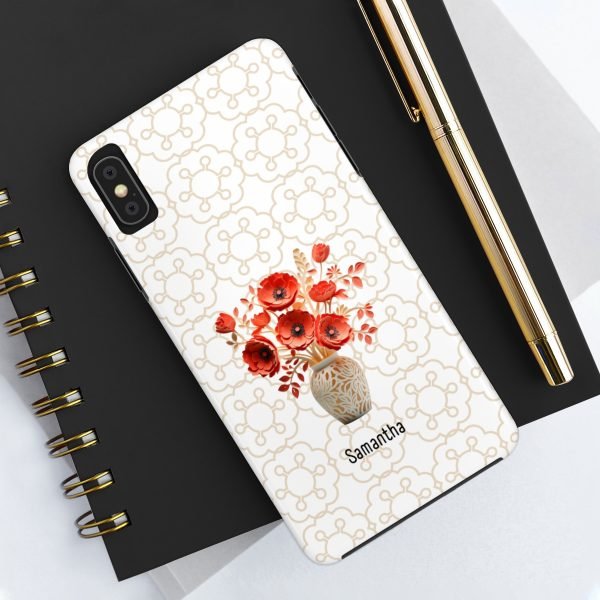 Birth Flower iPhone Cases | Aug Birth Flower: Poppy | Name Customization