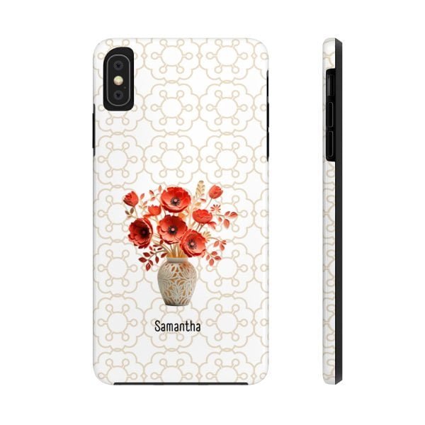 Birth Flower iPhone Cases | Aug Birth Flower: Poppy | Name Customization - Image 2