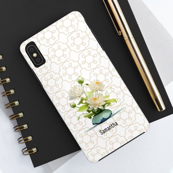 Birth Flower iPhone Cases | July Birth Flower: Water Lily | Name Customization - Image 16