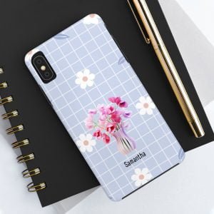 Birth Flower iPhone Cases | April Birth Flower: Sweet Pea | Name Customization