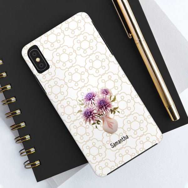 Birth Flower iPhone Cases | Sep Birth Flower: Aster | Name Customization - Image 17