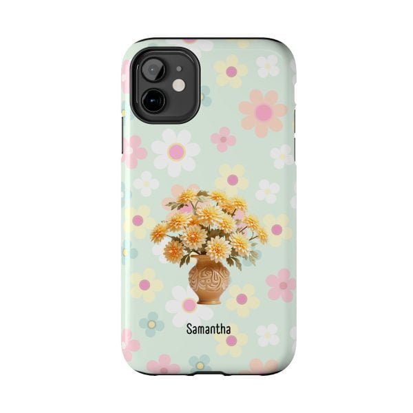 Birth Flower iPhone Cases | Nov Birth Flower: Chrysanthemum | Name Customization - Image 19