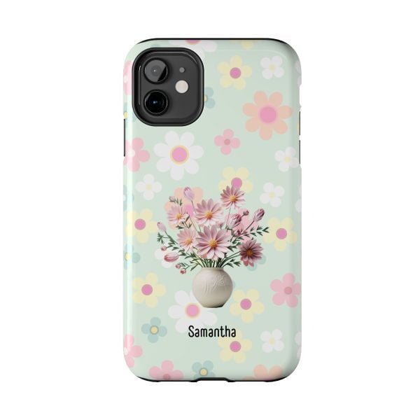 Birth Flower iPhone Cases | Oct Birth Flower: Cosmos | Name Customization - Image 18