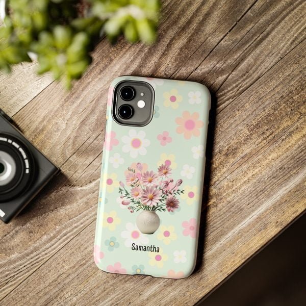 Birth Flower iPhone Cases | Oct Birth Flower: Cosmos | Name Customization - Image 22